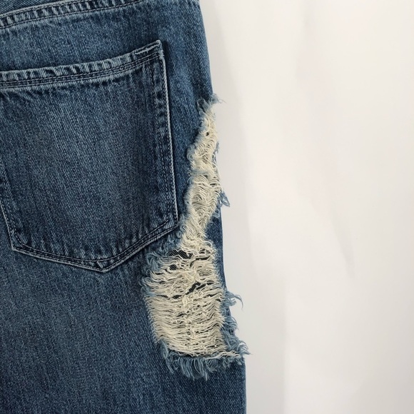 GOOD AMERICAN Good Vintage Straight Leg Jeans Distressed Ripped NWT 6 28 Hi Rise - Picture 6 of 8